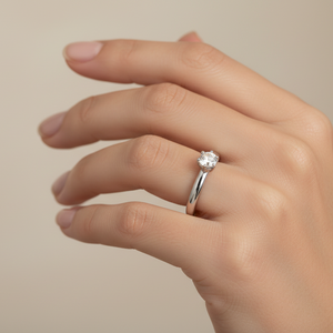 925 Sterling Silver Solitaire CZ Ring