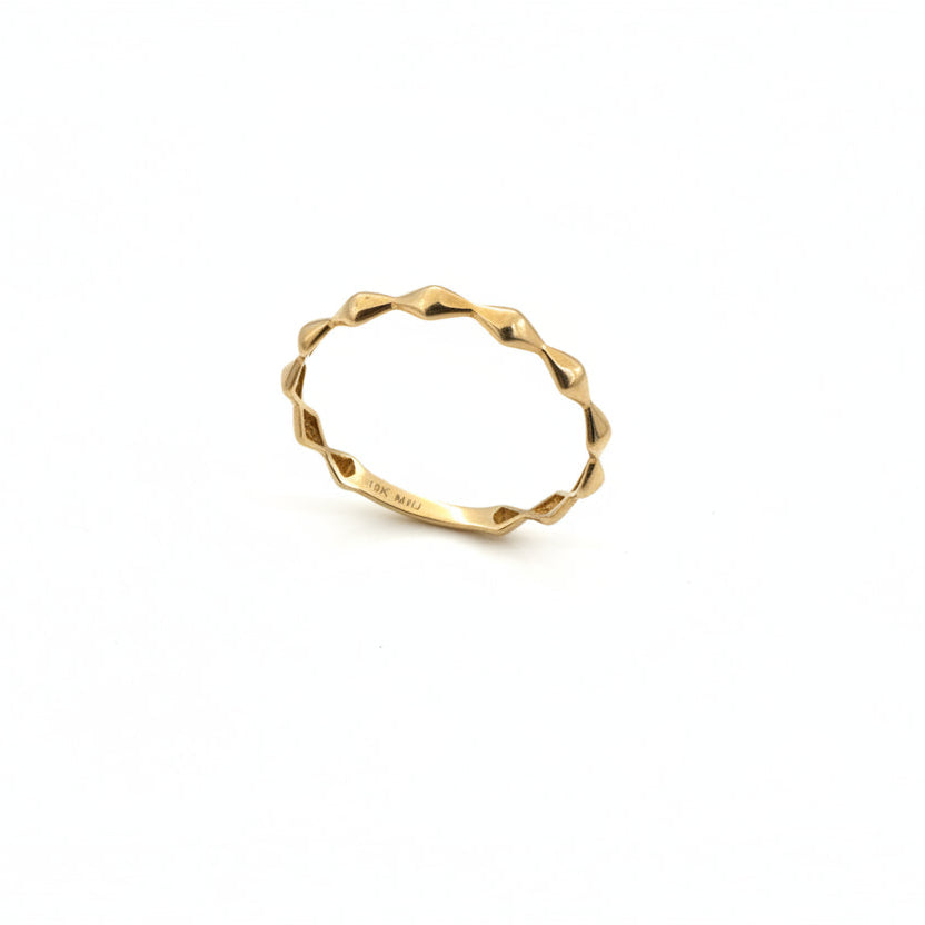 10K Yellow Gold Sculpture Band