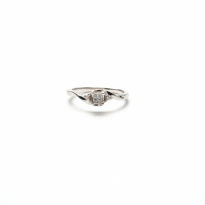 925 Sterling Silver Quad Princess-Cut Diamond Promise Ring