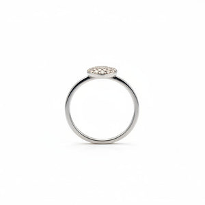 925 Sterling Silver Heart with Diamond Ring