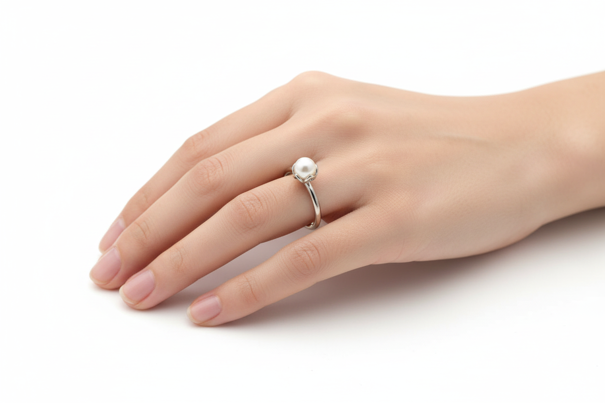925 Sterling Silver Elegance Pearl Ring