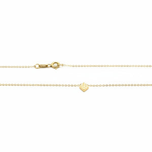 10k Yellow Gold Textured Diamond Pattern Pendant Necklace