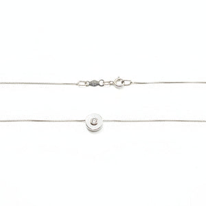 10k White Gold Diamond Necklace,TDW:0.025ct SI H