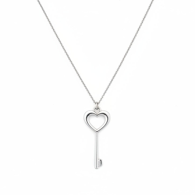 925 Sterling Silver Key Necklace