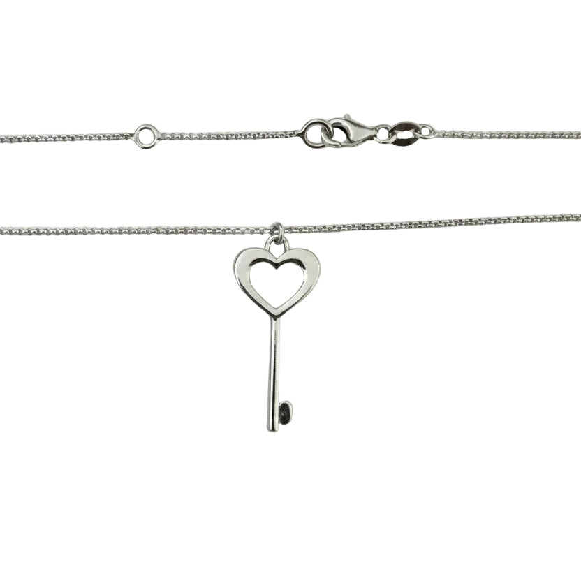 925 Sterling Silver Key Necklace