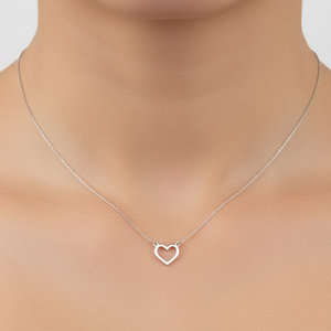 925 Sterling Silver Heart Necklace