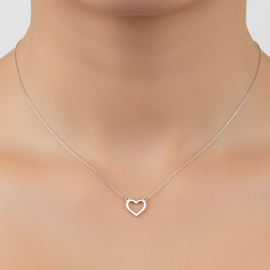 925 Sterling Silver Heart Necklace