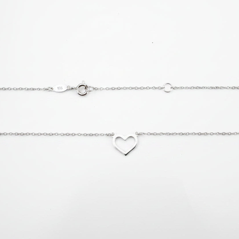 925 Sterling Silver Heart Necklace