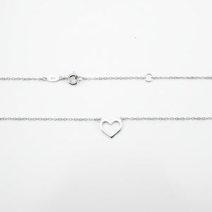 925 Sterling Silver Heart Necklace