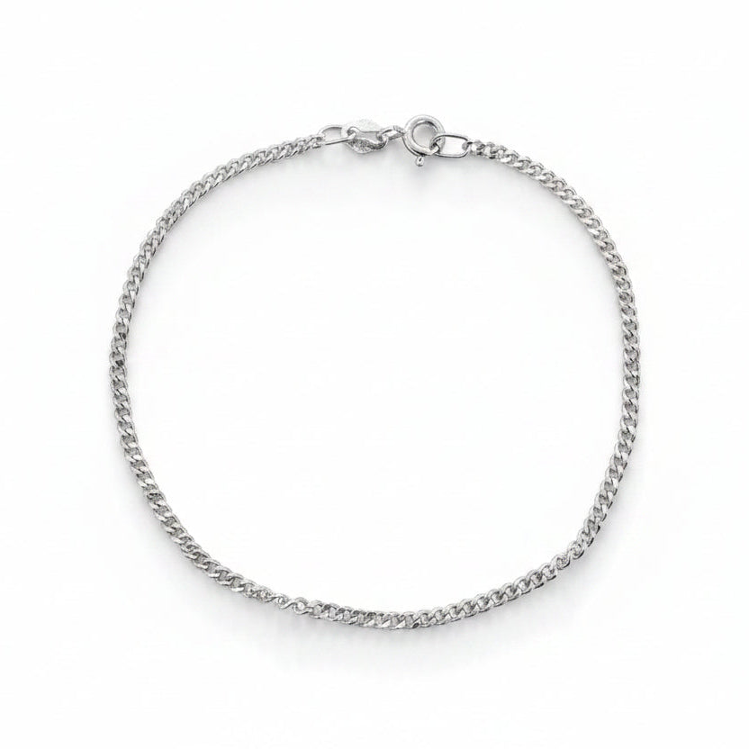 925 Sterling Silver Curb Chain Bracelet