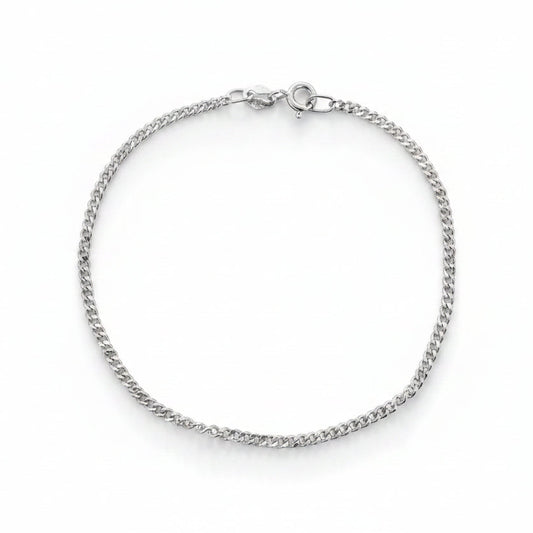 925 Sterling Silver Curb Chain Bracelet