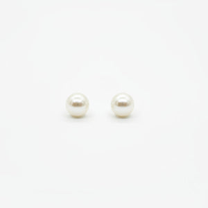 14K Yellow Gold with Pearl Stud Earrings