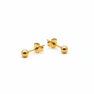 14k Yellow Gold Ball Stud Earrings