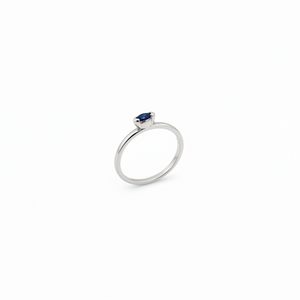 10K White Gold Marquise Cut Sapphire Ring