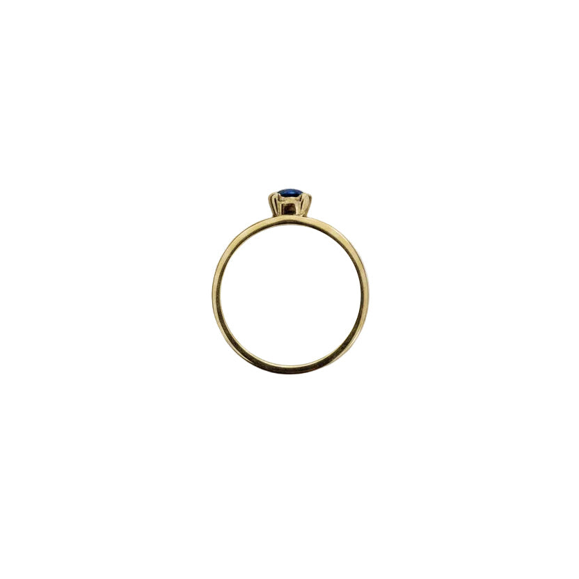 10K Yellow Gold Marquise Cut Sapphire Ring