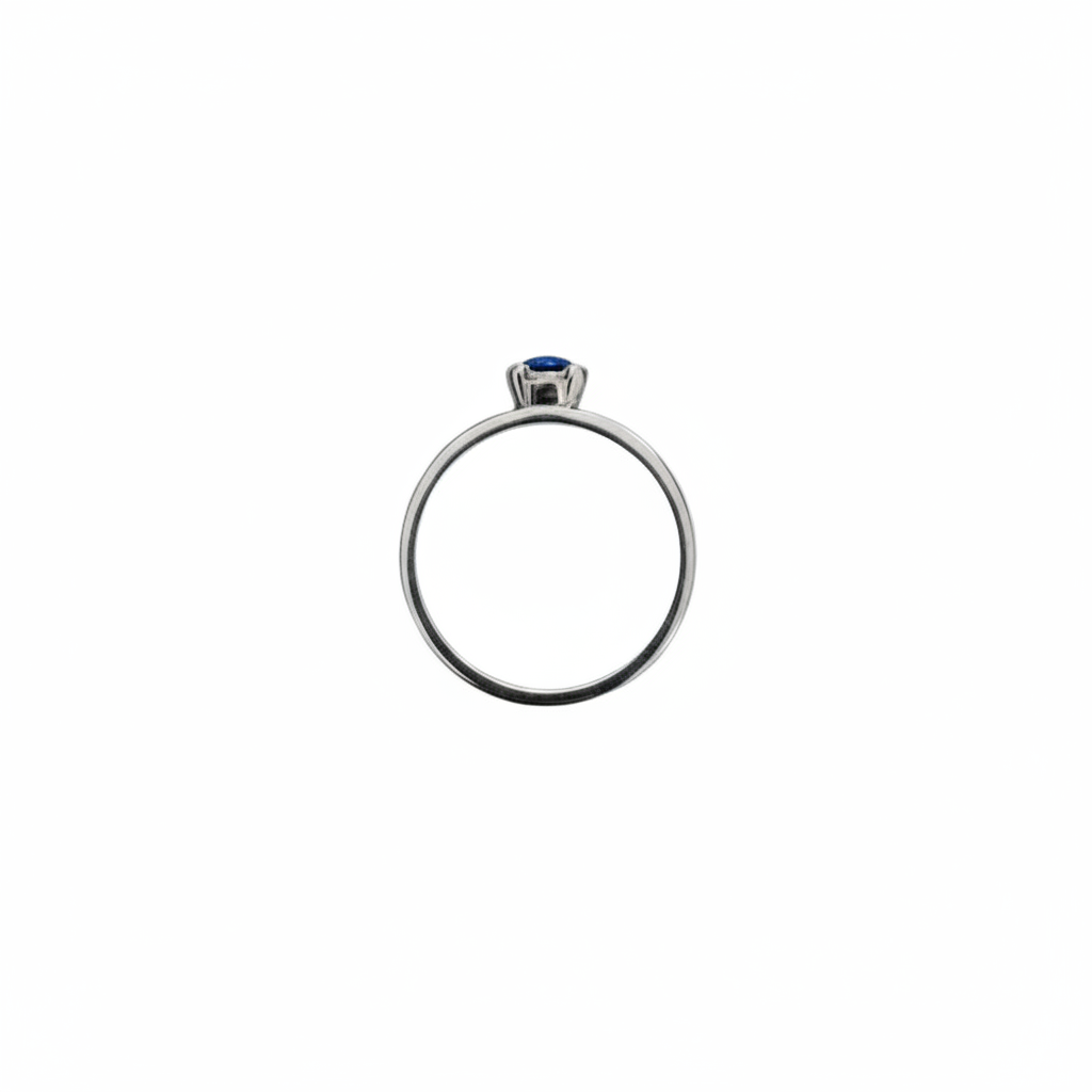 10K White Gold Marquise Cut Sapphire Ring