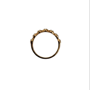 10K Rose Gold Diamond Teardrop Station Design Ring, TDW: 0.10ct