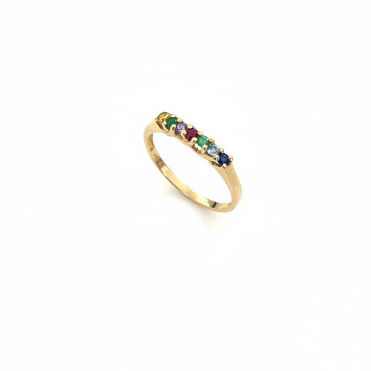 10K Yellow Gold Dearest Multi Gemstone Ring