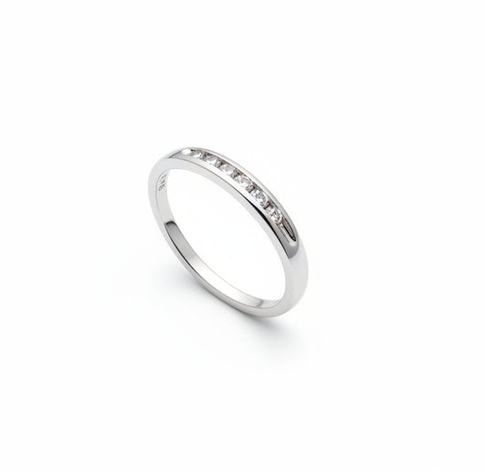 14K White Gold Diamonds Band