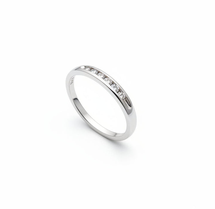 14K White Gold Diamonds Band