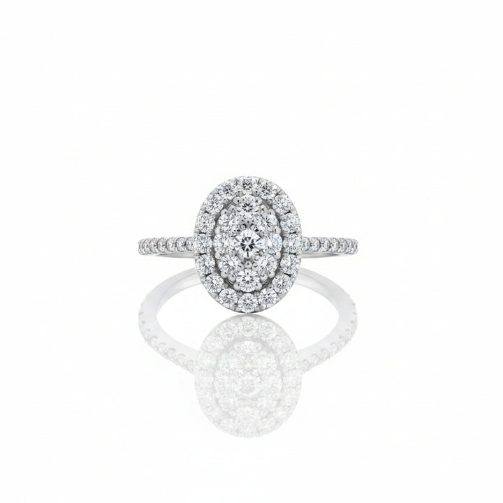 18K White Gold Diamond Ring 0.78ct
