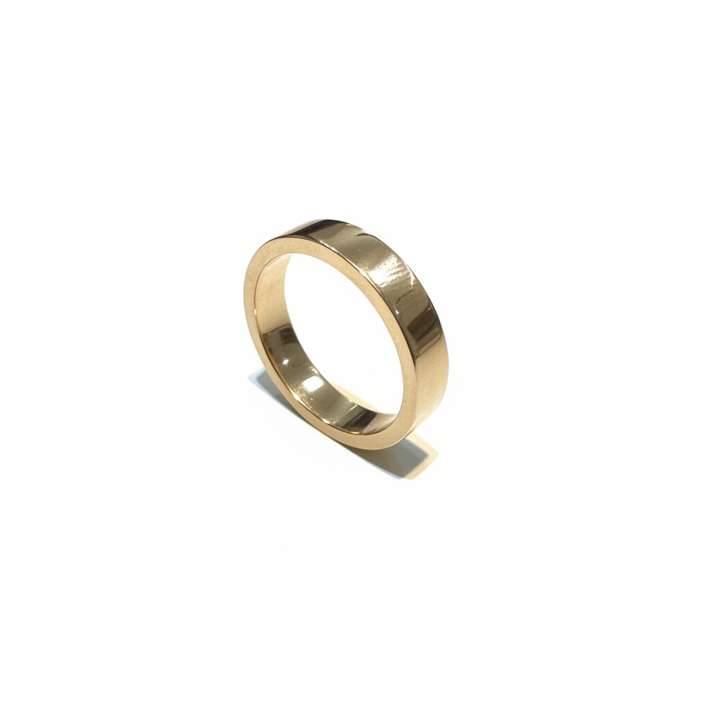 14k Yellow Gold Flat Band, 3.6mm
