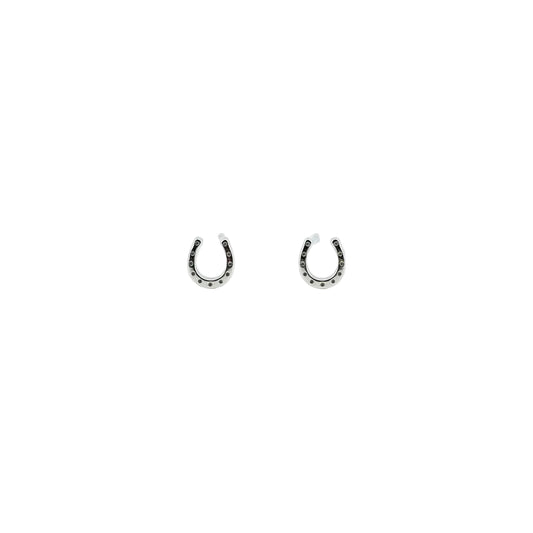 925 Sterling Silver Petite Horseshoe Stud Earrings
