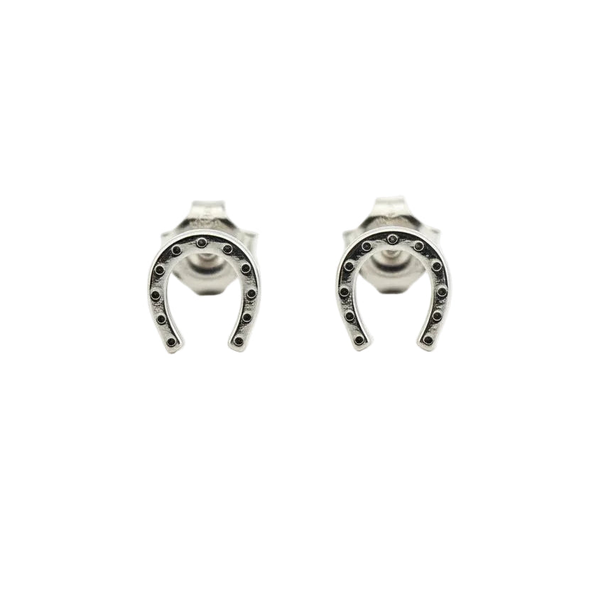 925 Sterling Silver Petite Horseshoe Stud Earrings