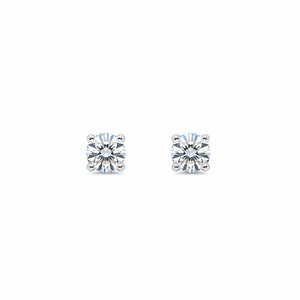 925 Sterling Silver Round CZ Stud Earrings