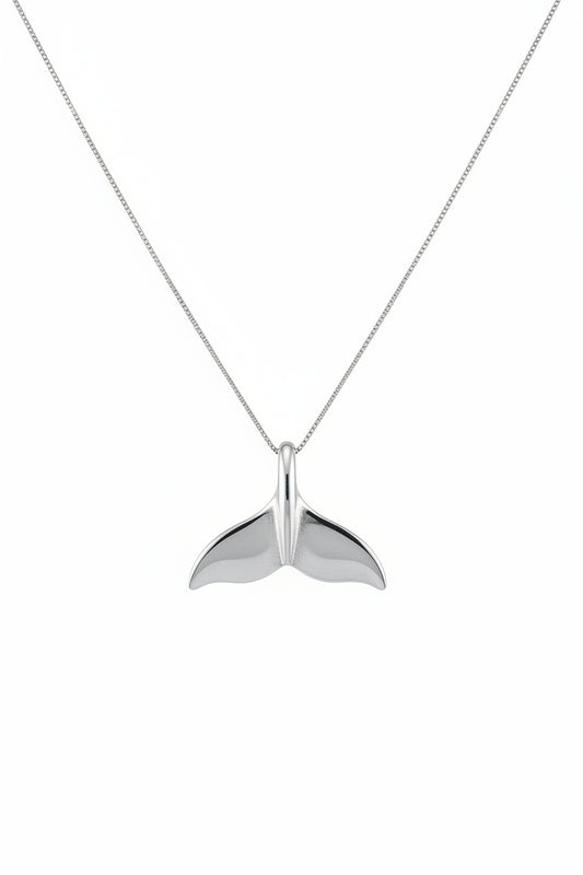 925 Sterling Silver Whale Tail Necklace