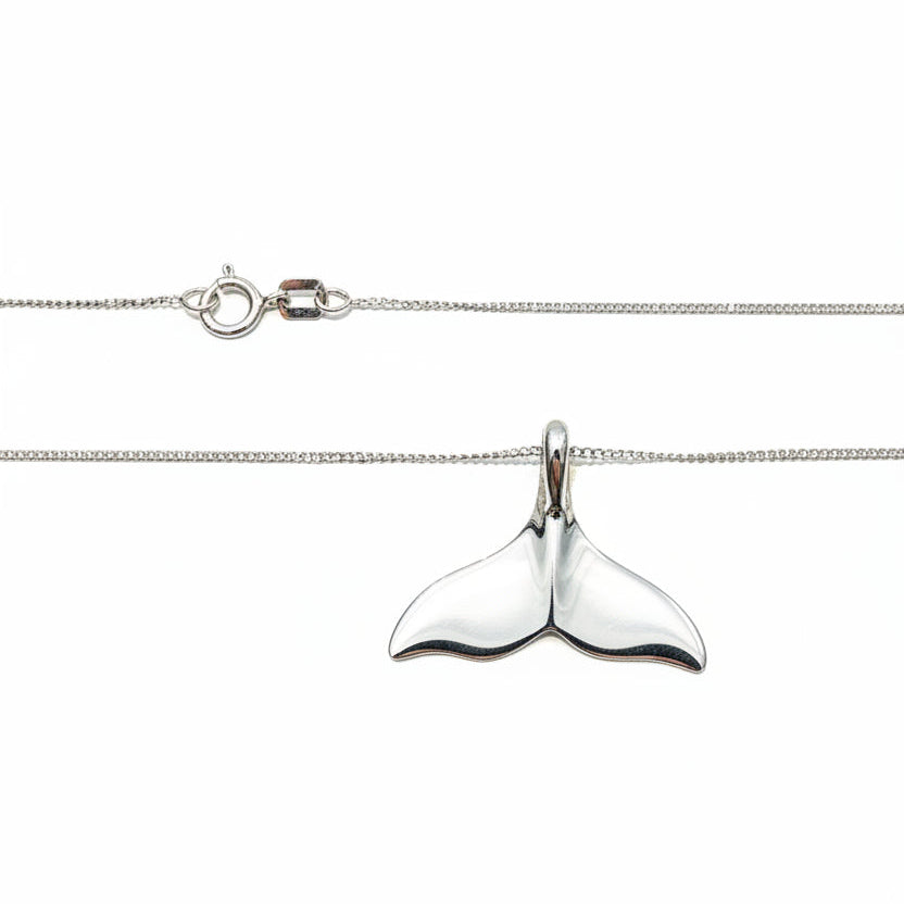 925 Sterling Silver Whale Tail Necklace