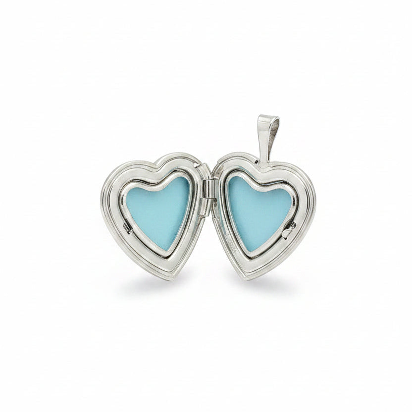 925 Sterling Silver Heart Locked Pendant