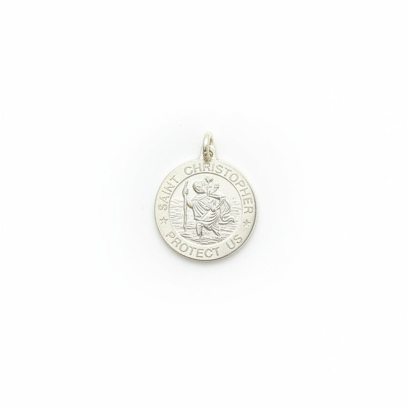 925 Italian Sterling Silver Saint Christopher Pendant