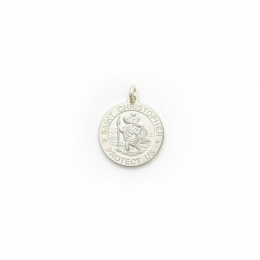 925 Italian Sterling Silver Saint Christopher Pendant