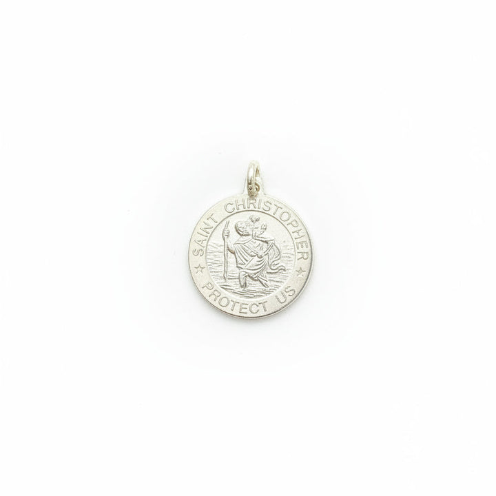 925 Italian Sterling Silver Saint Christopher Pendant