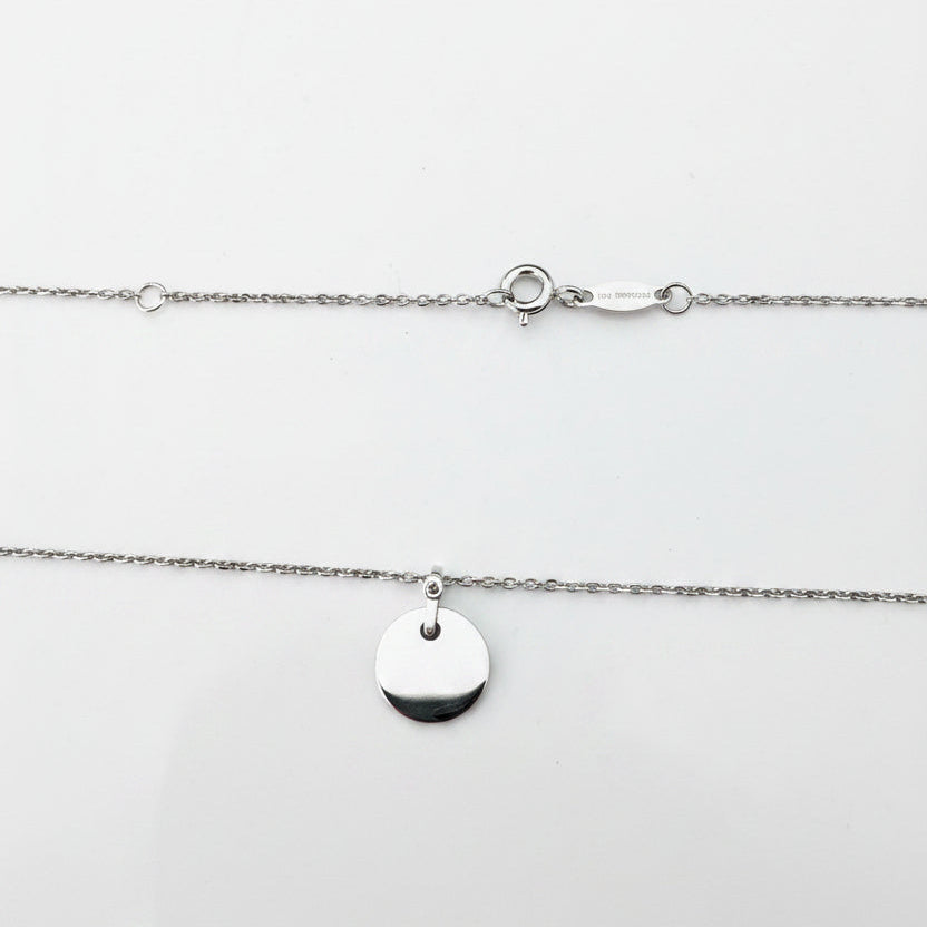925 Sterling Silver Round Disc Necklace