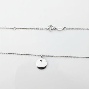 925 Sterling Silver Round Disc Necklace