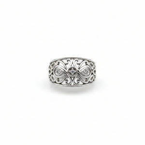 925 Sterling Silver Filigree Statement Ring