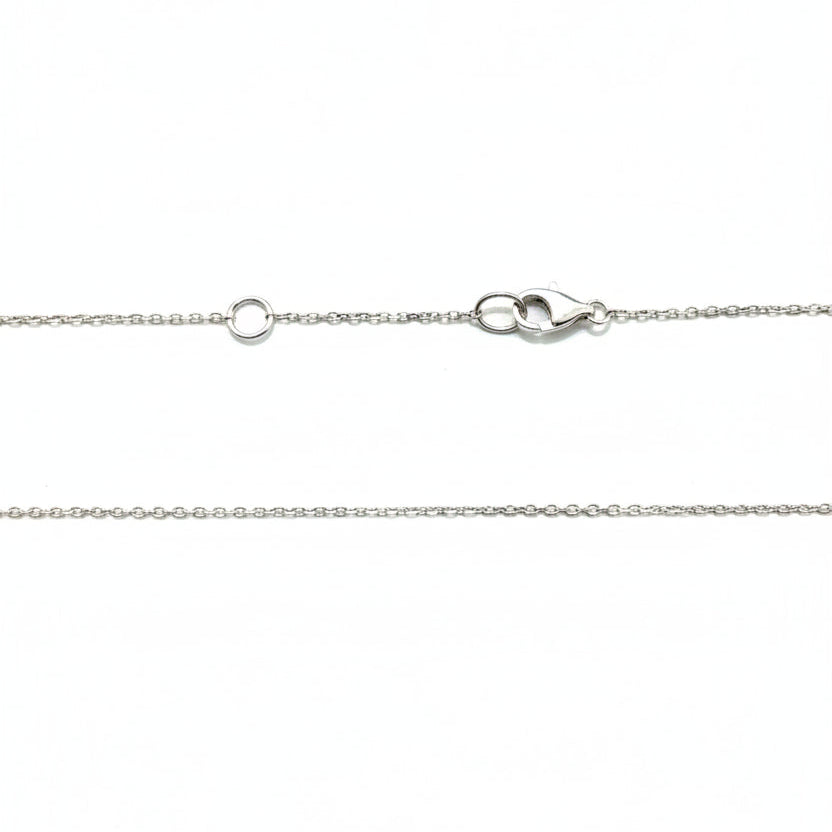 18K White Gold Cable Chain