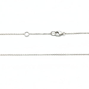 18K White Gold Cable Chain