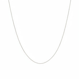 18K White Gold Fine Cable Chain