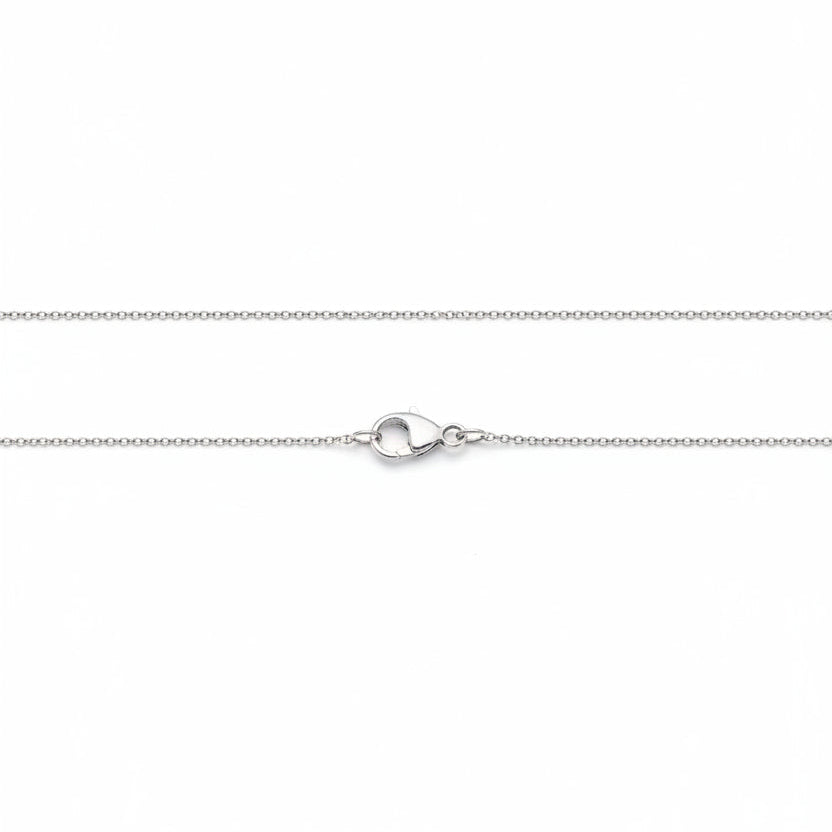 18K White Gold Fine Cable Chain