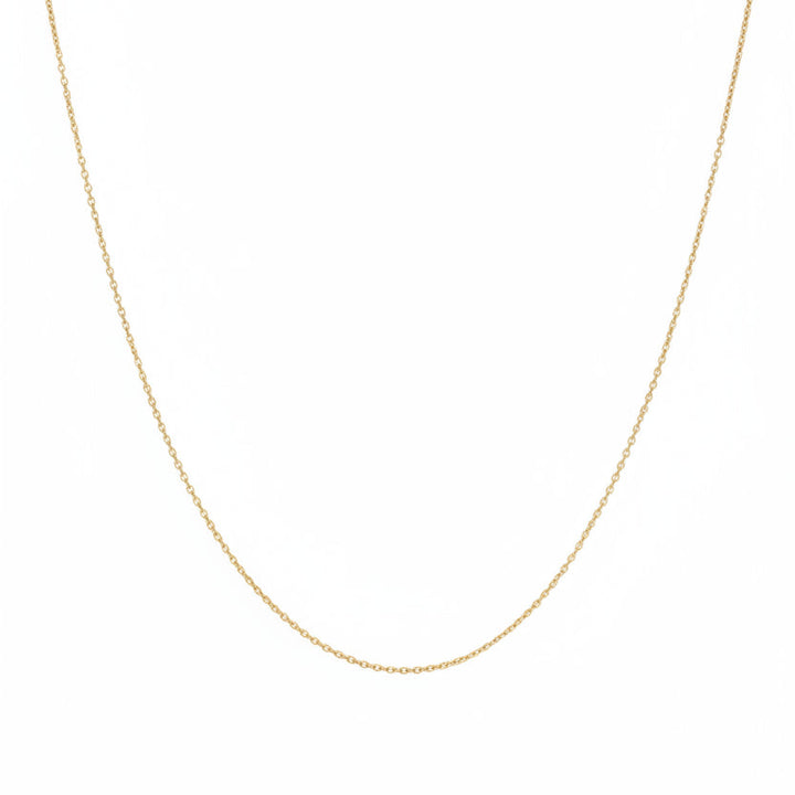 18K Yellow Gold Cable Adjustable Chain