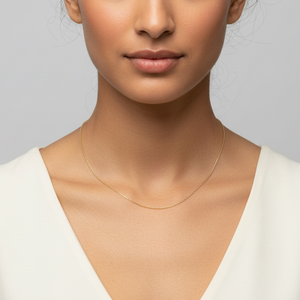 18K Yellow Gold Cable Adjustable Chain