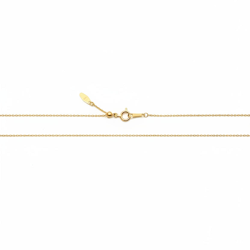 18K Yellow Gold Cable Adjustable Chain