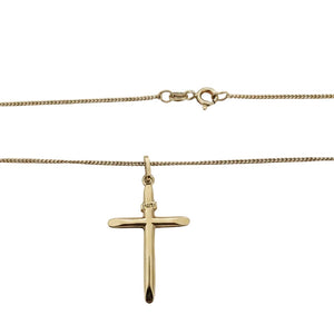 18K Yellow Gold Sacred Light Cross Pendant Necklace