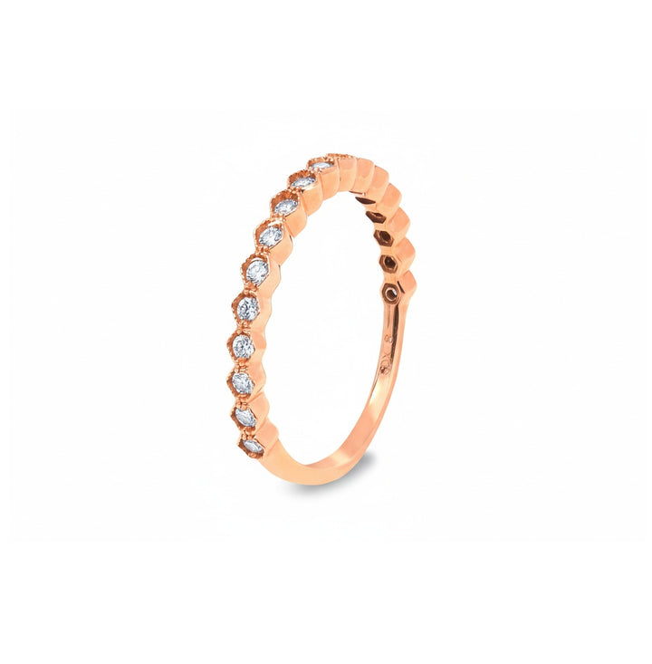 14K Rose Gold Bridal diamond Eternity Band