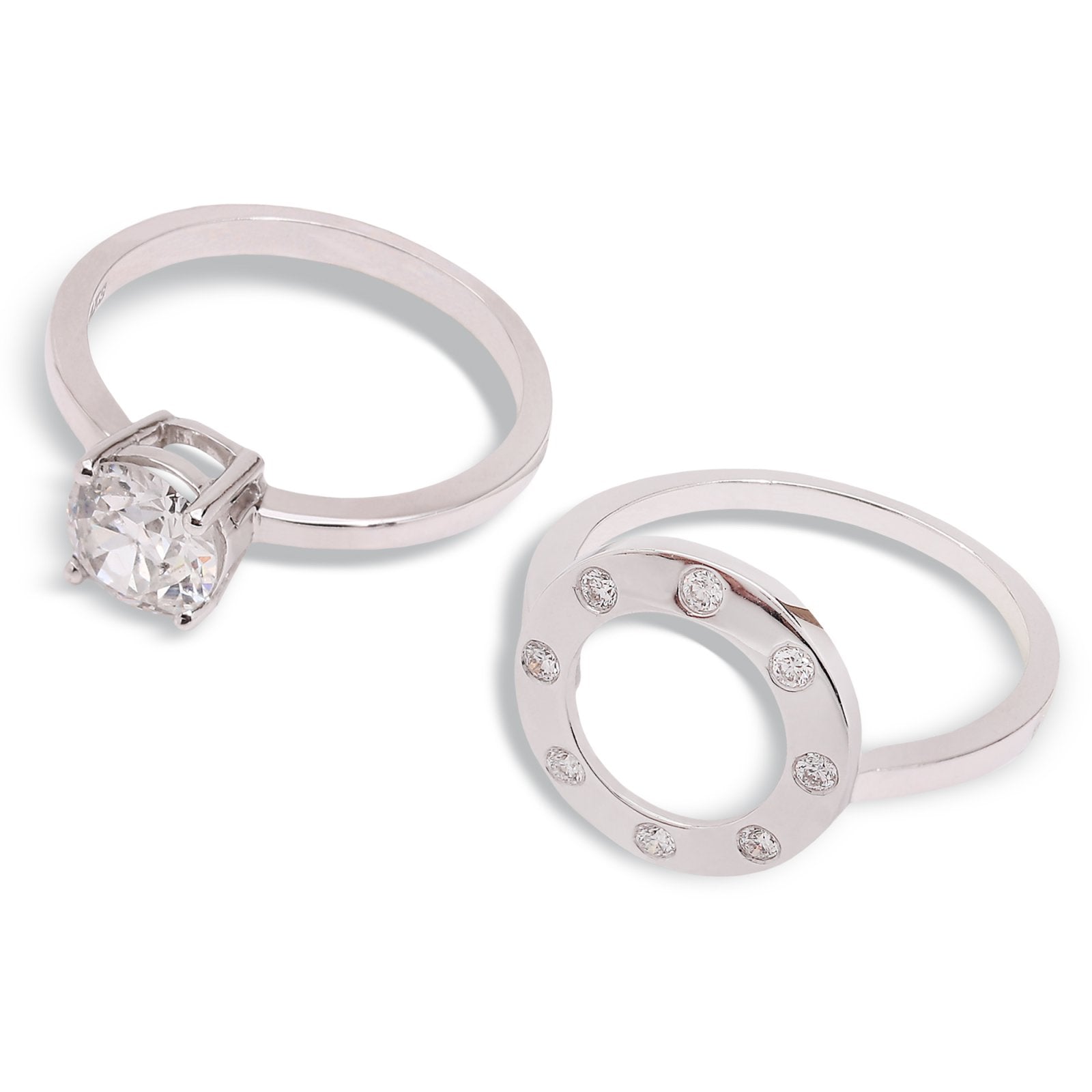 White Gold Halo Diamond Ring Setting Set. Centre: 1.1ct, SI1, F, 14k TDW:1.24ct