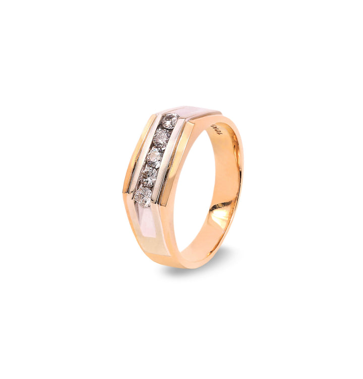 10K Two-Tone Gold Men's Diamond Ring.