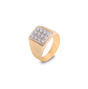 10K Yellow Gold Men's Diamond Ring. TDW: 0.36ct VS GH